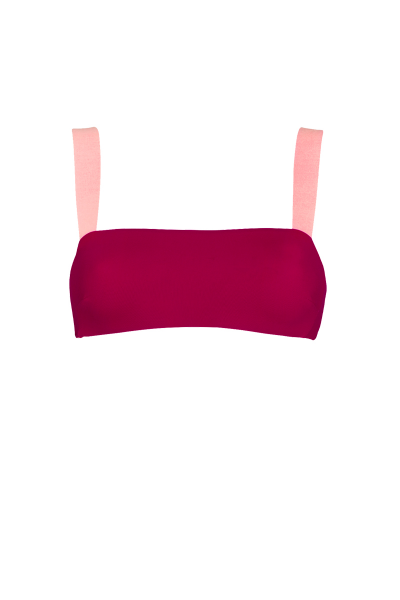 Lina Burgundy bandeau top