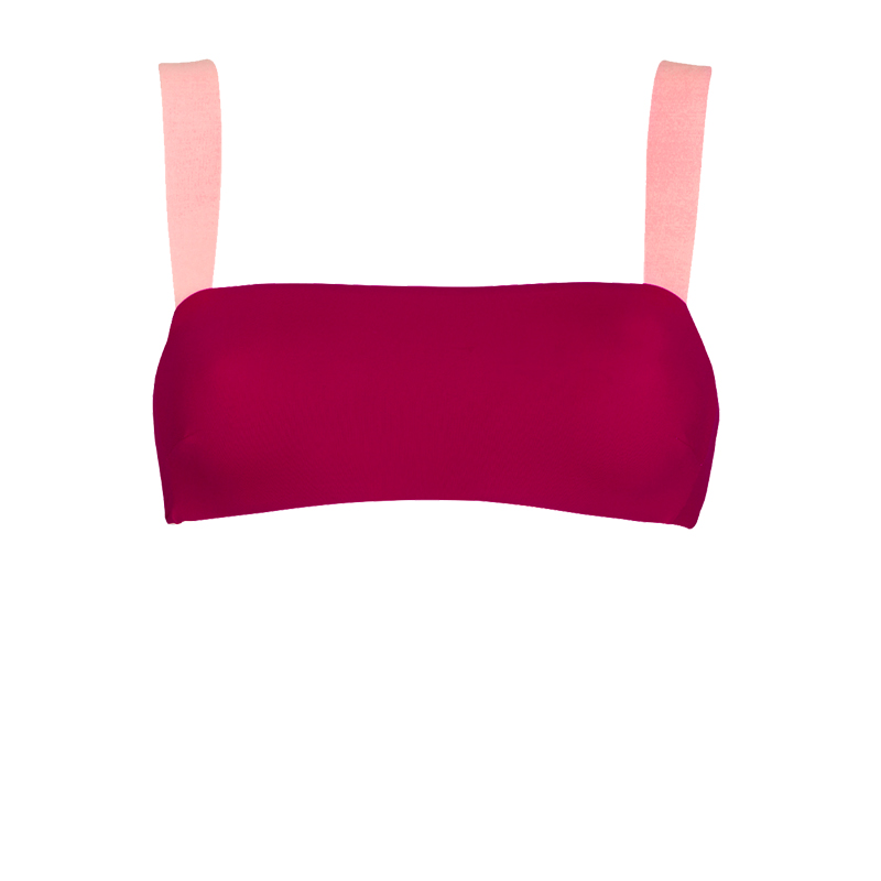 Lina Burgundy bandeau top