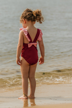 Felicia Burgundy kids one piece