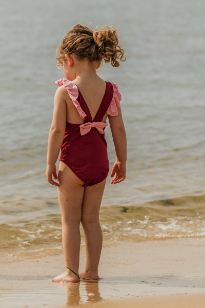Felicia BURGUNDY kids one piece