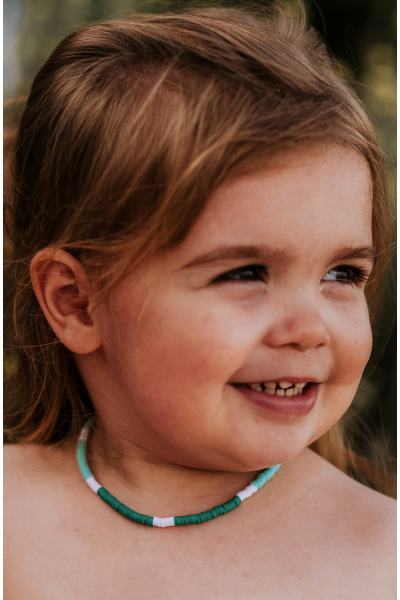 Kid heishi pink necklace