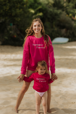 Ava Bright Pink Sweatshirt