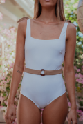 Alba White one piece