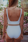 Alba White one piece